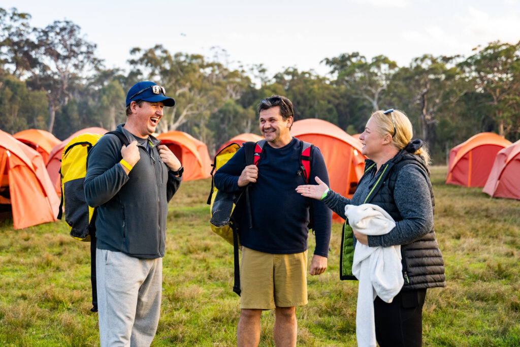 People glamping in the Blue Mountains